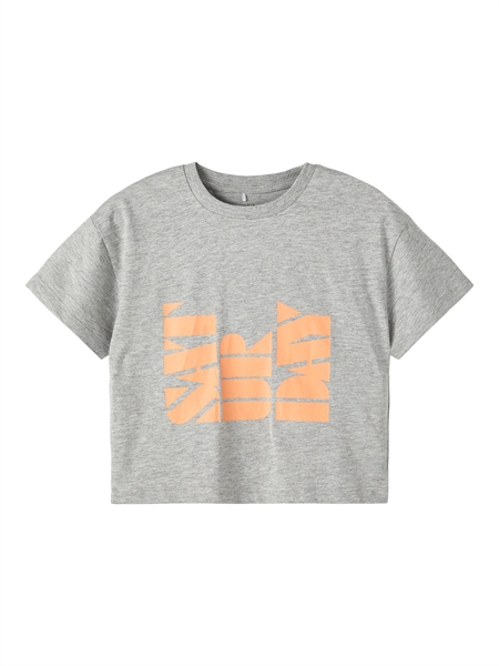 NAME IT Kort T-shirt Balone Grey Melange